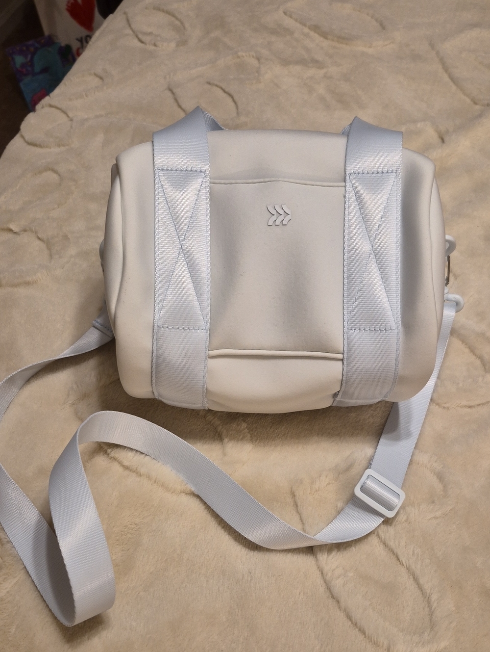 Minimalist White Crossbody Bag by